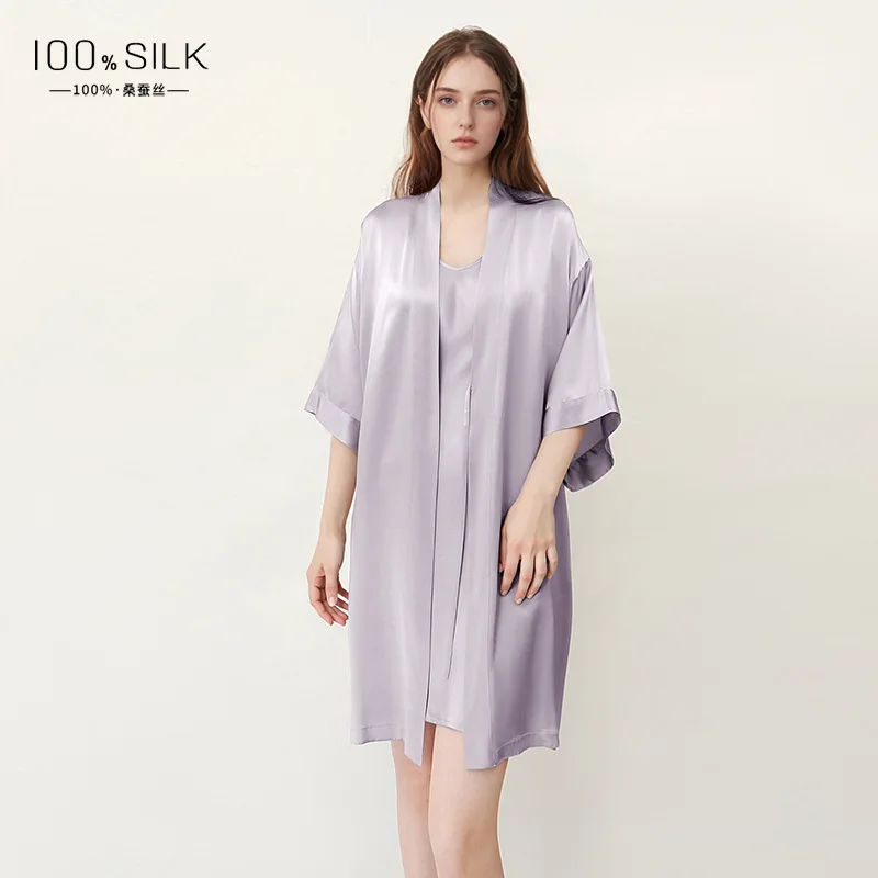 Women Pure Mulberry Silk Bathr - Robe Silk Women recension och pris