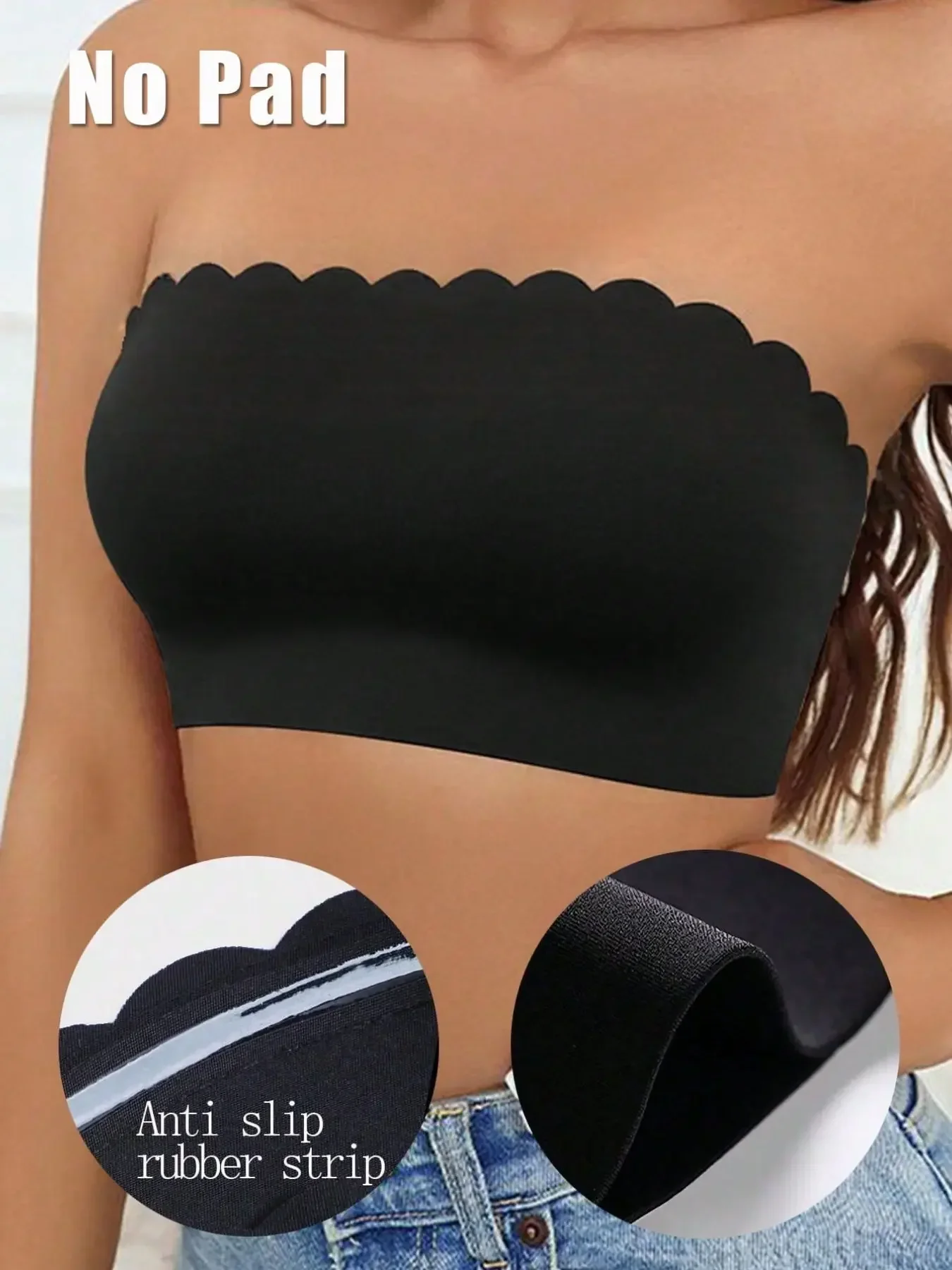 Women's Strapless Bra, Seamles - Bralette Wireless Soft recension och pris