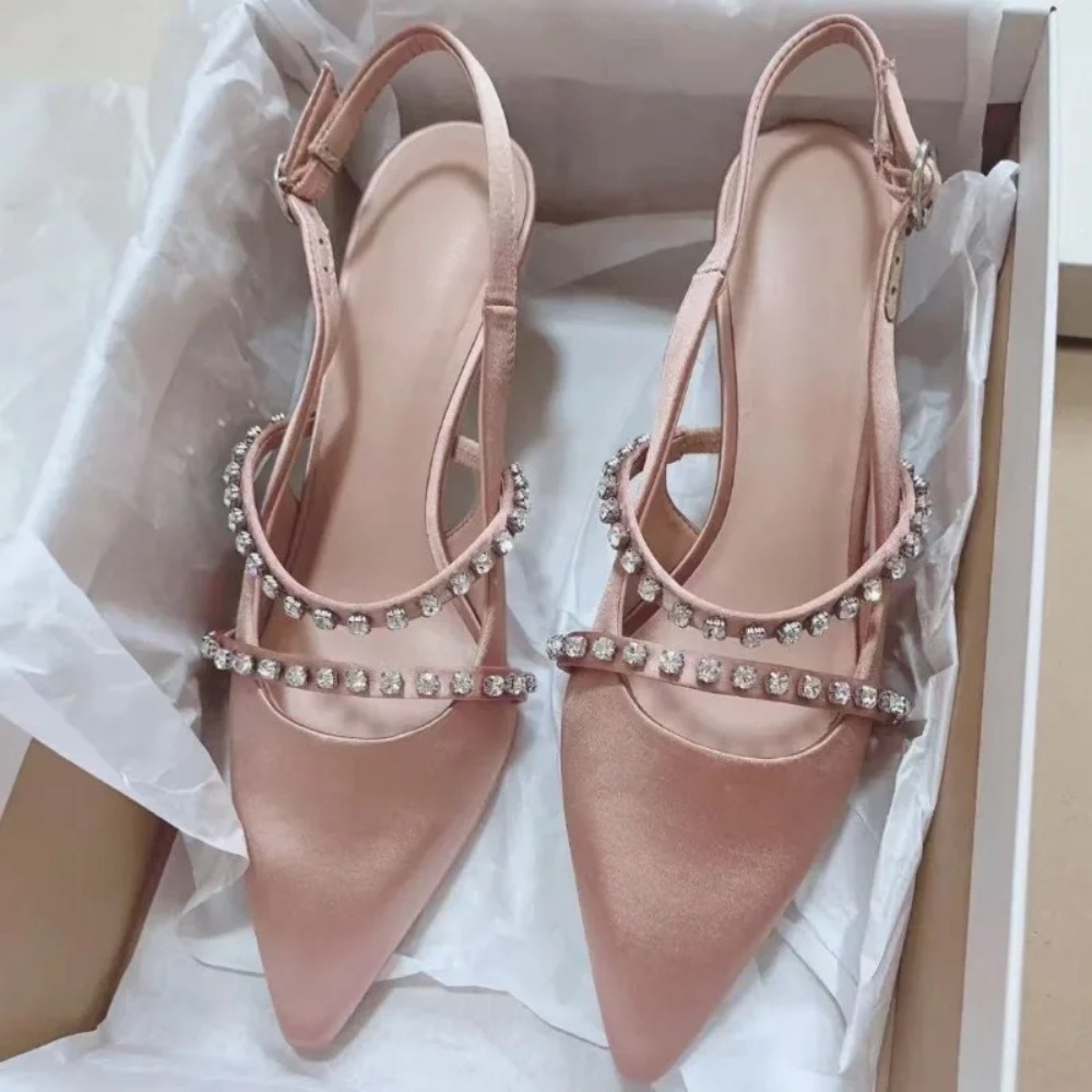 Fashion Women's Sandals Pink S - Slip Dress Satin recension och pris