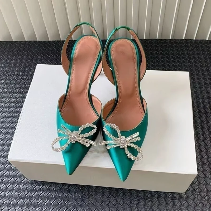 Crystal Bow-knot Thin Heels Sa - Slip Dress Satin recension och pris