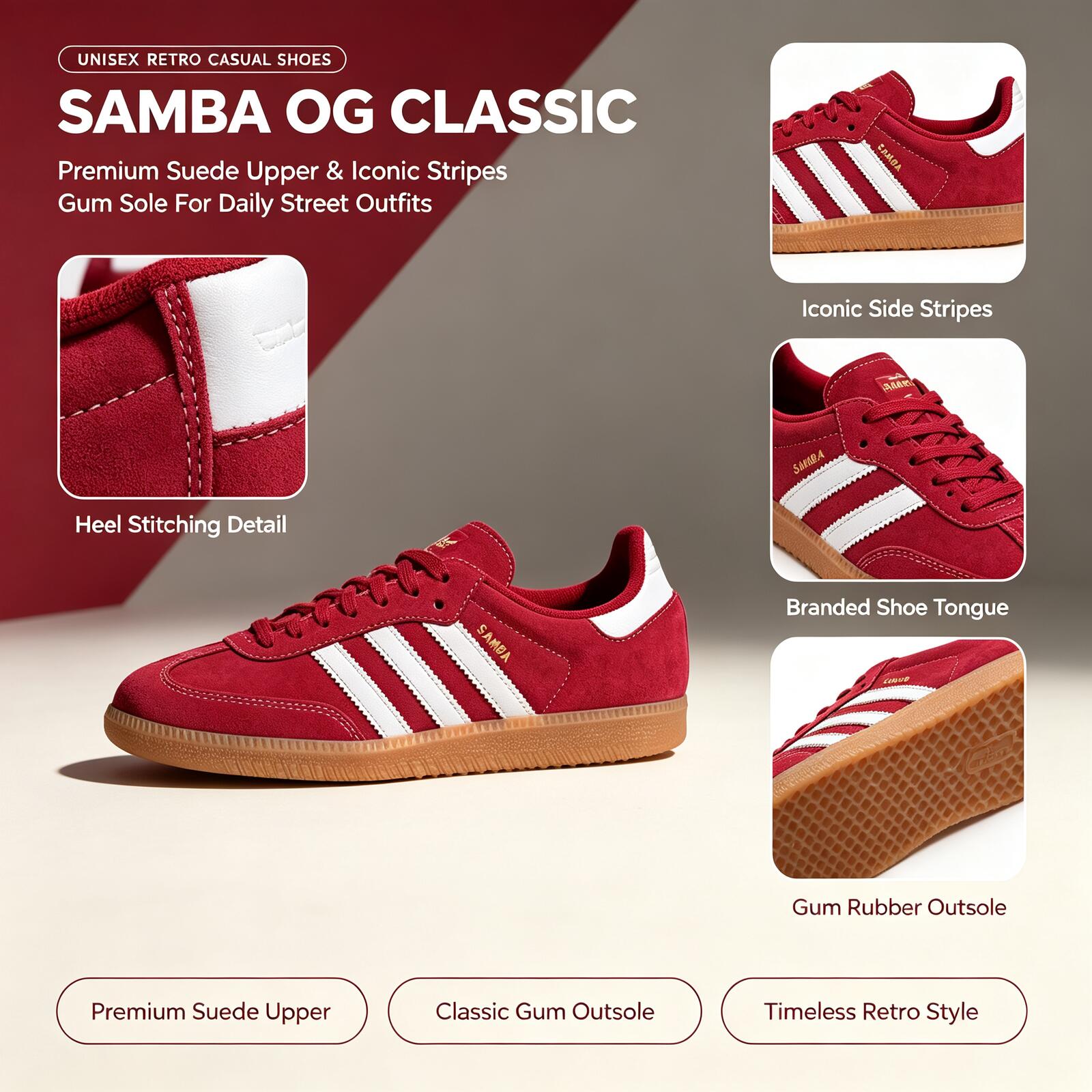 Official Adidas Genuine SAMBA  - Adidas Shoes Samba recension och pris
